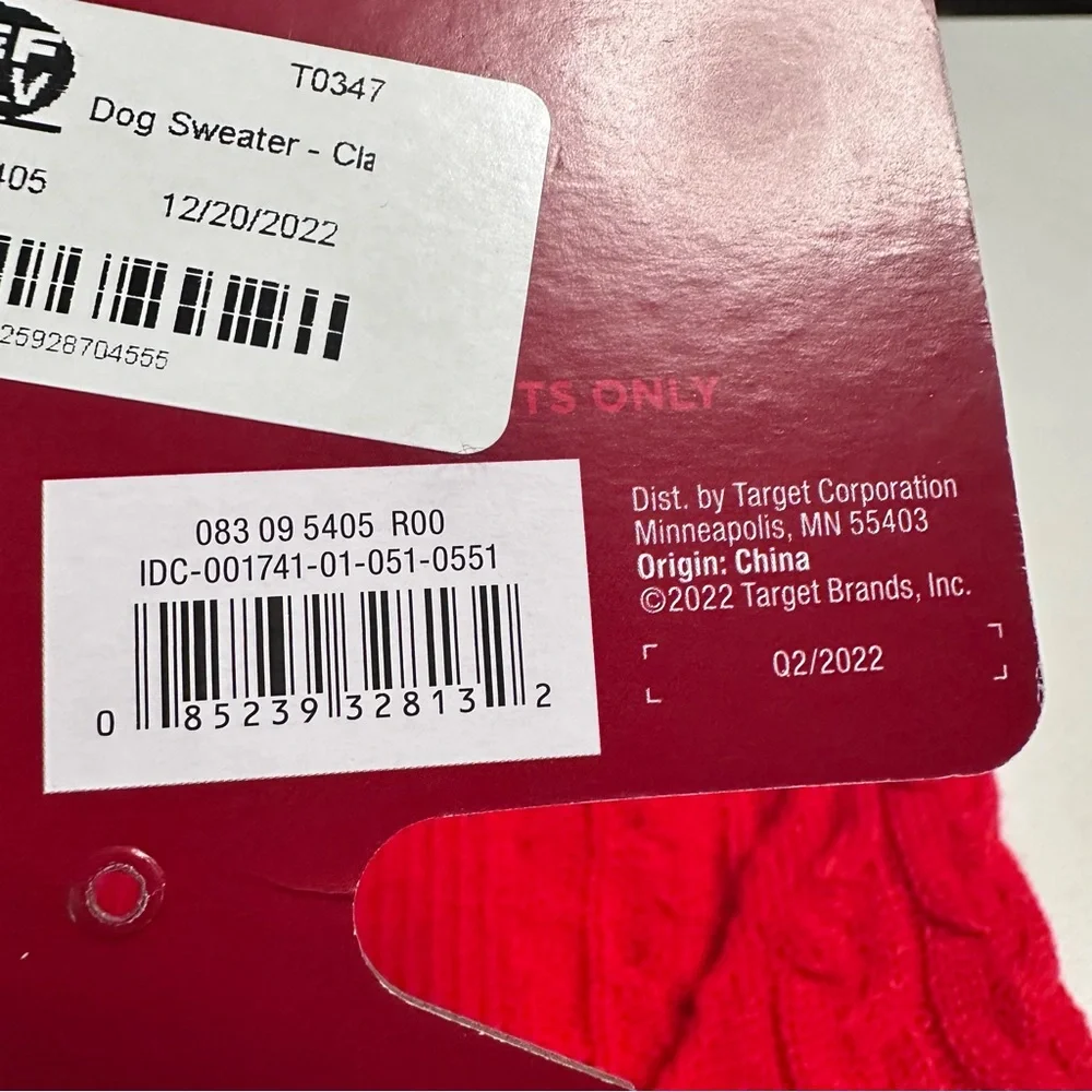 Pet sweater medium up to 40 pounds Red Cowl Neck‎ from Target Wondershop